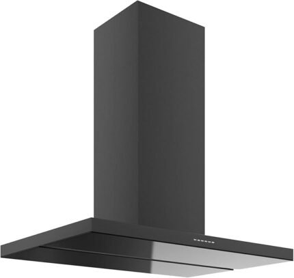 36" 940-CFM | Viale Black | Island-Mount Stainless Steel Vent Hood | Modern Italian Exhaust Hood | LED, Ultra-Quiet with Blower